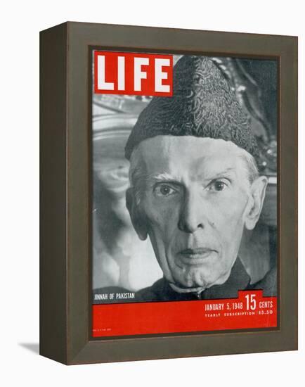 Jinnah of Pakistan, January 5, 1948-Margaret Bourke-White-Framed Premier Image Canvas