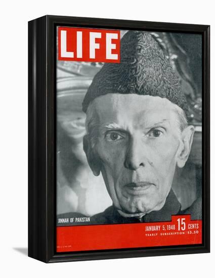 Jinnah of Pakistan, January 5, 1948-Margaret Bourke-White-Framed Premier Image Canvas