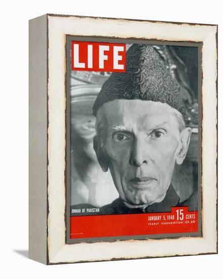 Jinnah of Pakistan, January 5, 1948-Margaret Bourke-White-Framed Premier Image Canvas