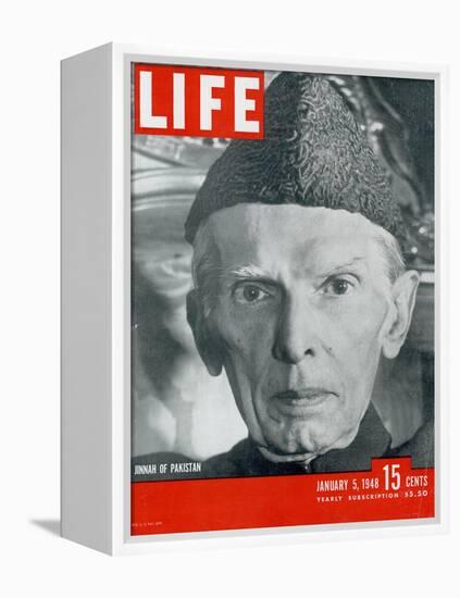 Jinnah of Pakistan, January 5, 1948-Margaret Bourke-White-Framed Premier Image Canvas