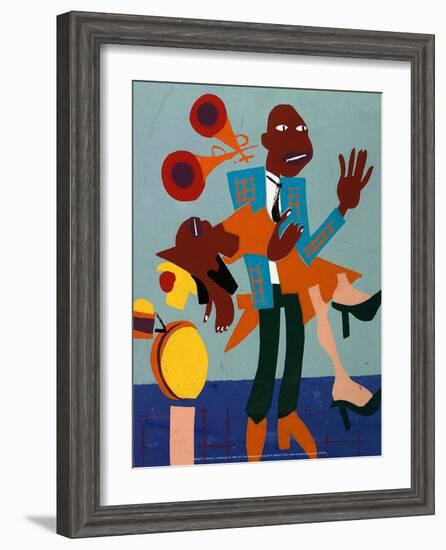 Jitterbugs (V), 1941-42-William H^ Johnson-Framed Art Print