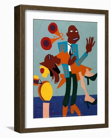 Jitterbugs (V), 1941-42-William H^ Johnson-Framed Art Print