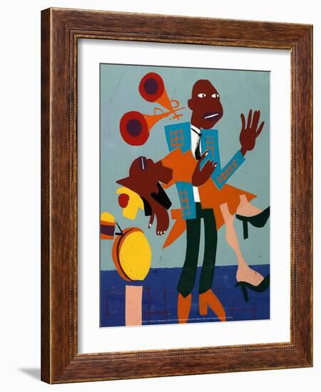 Jitterbugs (V), 1941-42-William H^ Johnson-Framed Art Print