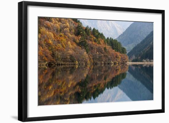 Jiuzhaigou on the Edge of the Tibetan Plateau, known for its Waterfalls and Colourful Lakes-Alex Treadway-Framed Photographic Print