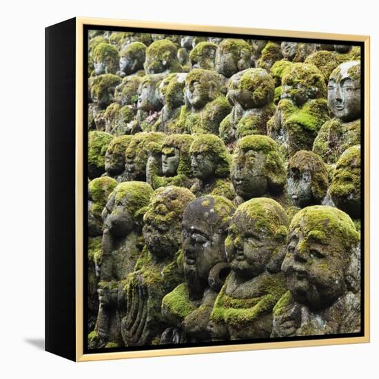 Jizo Figures at Shrine in Kyoto-Micha Pawlitzki-Framed Premier Image Canvas