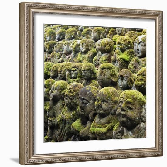 Jizo Figures at Shrine in Kyoto-Micha Pawlitzki-Framed Photographic Print