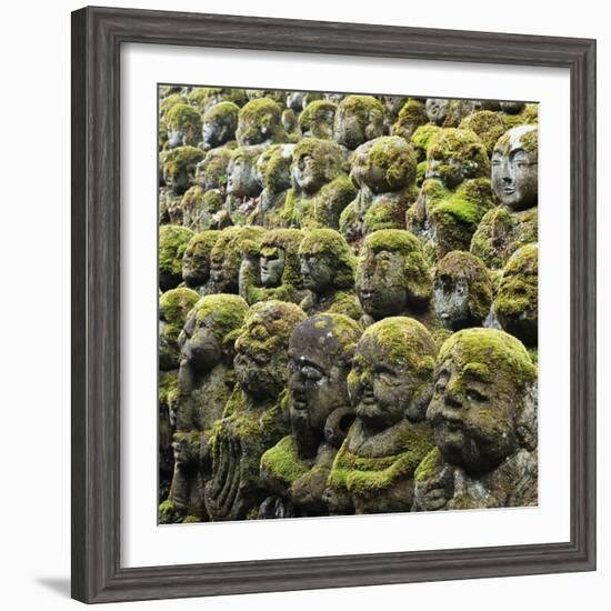 Jizo Figures at Shrine in Kyoto-Micha Pawlitzki-Framed Photographic Print