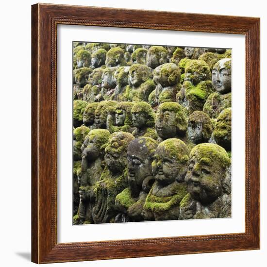 Jizo Figures at Shrine in Kyoto-Micha Pawlitzki-Framed Photographic Print