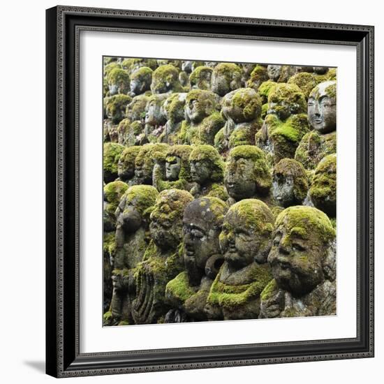 Jizo Figures at Shrine in Kyoto-Micha Pawlitzki-Framed Photographic Print