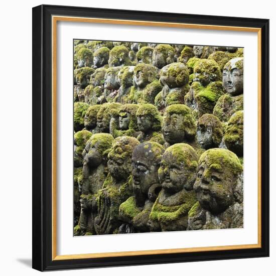 Jizo Figures at Shrine in Kyoto-Micha Pawlitzki-Framed Photographic Print