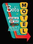 Bob's Motel in Black-JJ Brando-Art Print