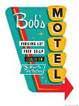 Bob's Motel in Black-JJ Brando-Art Print