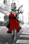 Marilyn's Red Ride - Norma Jean-JJ Brando-Framed Art Print