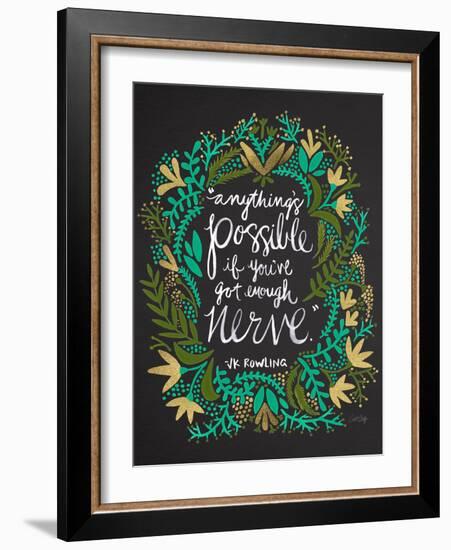 JKRowling_Green-on-Black_Artprint-Cat Coquillette-Framed Giclee Print