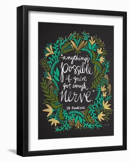 JKRowling_Green-on-Black_Artprint-Cat Coquillette-Framed Giclee Print