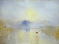 Sun Setting over a Lake-JMW Turner-Giclee Print