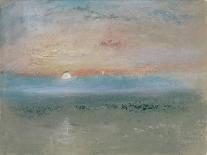 Sun Setting over a Lake-JMW Turner-Giclee Print