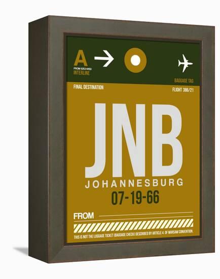 JNB Johannesburg Luggage Tag 1-NaxArt-Framed Stretched Canvas