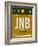 JNB Johannesburg Luggage Tag 1-NaxArt-Framed Art Print