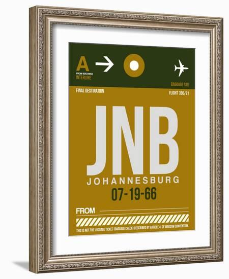 JNB Johannesburg Luggage Tag 1-NaxArt-Framed Art Print