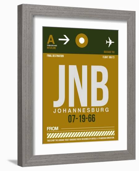 JNB Johannesburg Luggage Tag 1-NaxArt-Framed Art Print