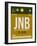 JNB Johannesburg Luggage Tag 1-NaxArt-Framed Art Print