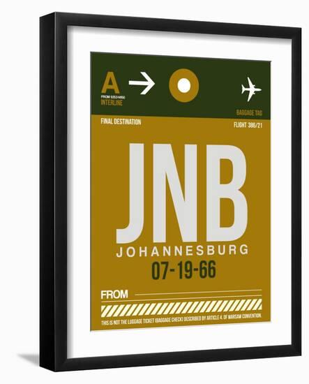 JNB Johannesburg Luggage Tag 1-NaxArt-Framed Art Print