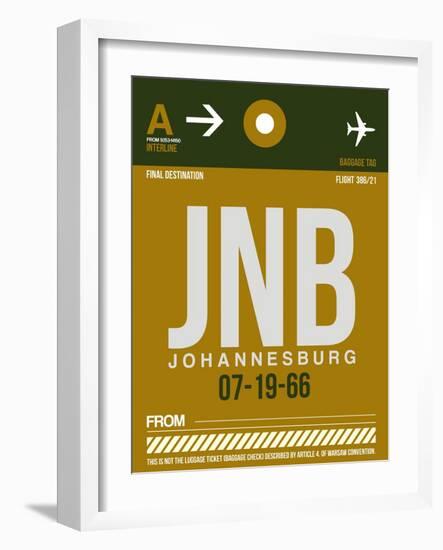 JNB Johannesburg Luggage Tag 1-NaxArt-Framed Art Print