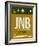 JNB Johannesburg Luggage Tag 1-NaxArt-Framed Art Print