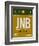 JNB Johannesburg Luggage Tag 1-NaxArt-Framed Art Print