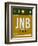 JNB Johannesburg Luggage Tag 1-NaxArt-Framed Art Print