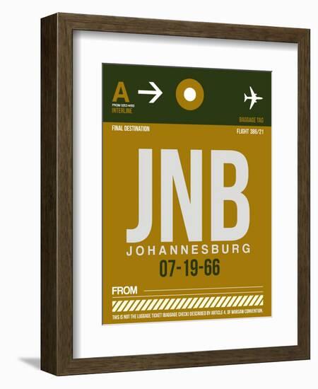 JNB Johannesburg Luggage Tag 1-NaxArt-Framed Art Print