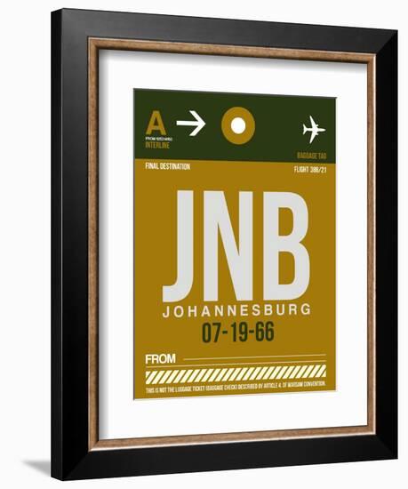 JNB Johannesburg Luggage Tag 1-NaxArt-Framed Art Print