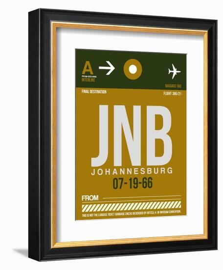 JNB Johannesburg Luggage Tag 1-NaxArt-Framed Art Print