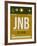 JNB Johannesburg Luggage Tag 1-NaxArt-Framed Art Print