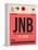 JNB Johannesburg Luggage Tag 2-NaxArt-Framed Stretched Canvas