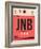 JNB Johannesburg Luggage Tag 2-NaxArt-Framed Art Print