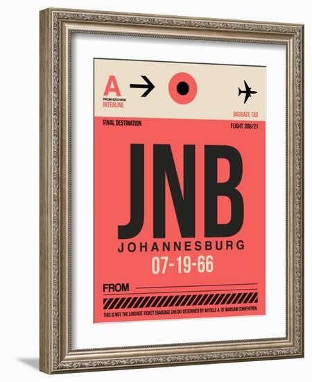 JNB Johannesburg Luggage Tag 2-NaxArt-Framed Art Print