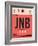 JNB Johannesburg Luggage Tag 2-NaxArt-Framed Art Print