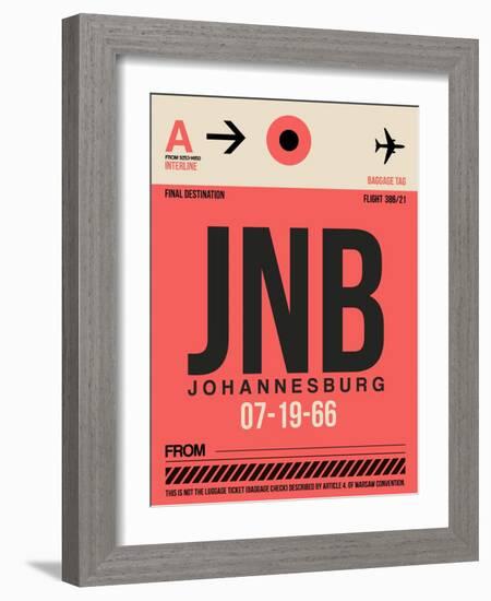 JNB Johannesburg Luggage Tag 2-NaxArt-Framed Art Print