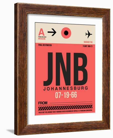 JNB Johannesburg Luggage Tag 2-NaxArt-Framed Art Print