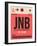 JNB Johannesburg Luggage Tag 2-NaxArt-Framed Art Print