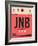 JNB Johannesburg Luggage Tag 2-NaxArt-Framed Art Print