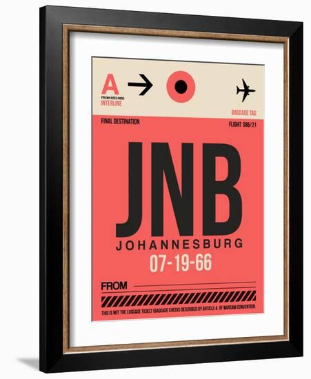 JNB Johannesburg Luggage Tag 2-NaxArt-Framed Art Print