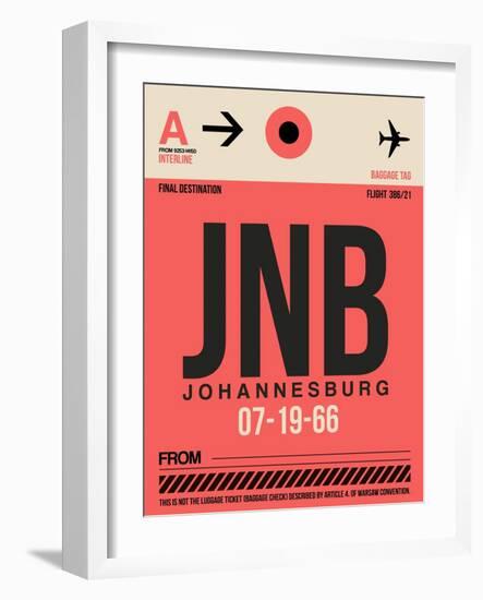 JNB Johannesburg Luggage Tag 2-NaxArt-Framed Art Print