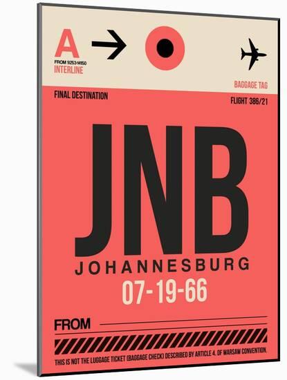 JNB Johannesburg Luggage Tag 2-NaxArt-Mounted Art Print