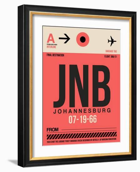 JNB Johannesburg Luggage Tag 2-NaxArt-Framed Art Print