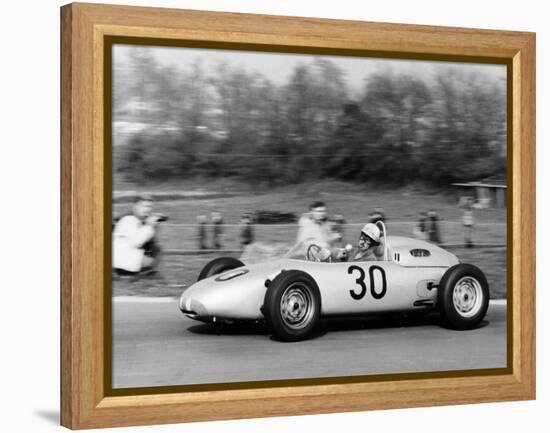 Jo Bonnier Driving a Works Porsche Formula 1 Car, Brussels Grand Prix, Belgium, 1961-null-Framed Premier Image Canvas