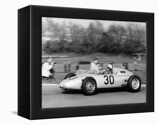 Jo Bonnier Driving a Works Porsche Formula 1 Car, Brussels Grand Prix, Belgium, 1961-null-Framed Premier Image Canvas