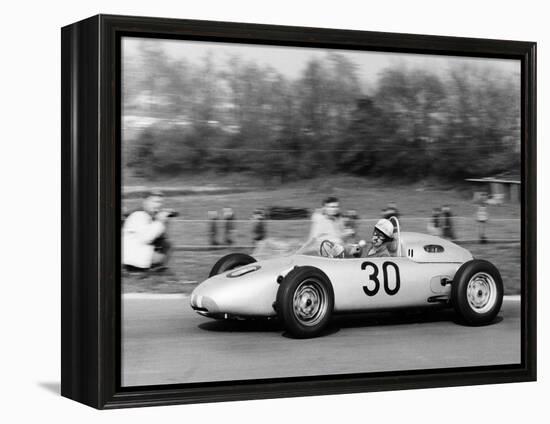 Jo Bonnier Driving a Works Porsche Formula 1 Car, Brussels Grand Prix, Belgium, 1961-null-Framed Premier Image Canvas